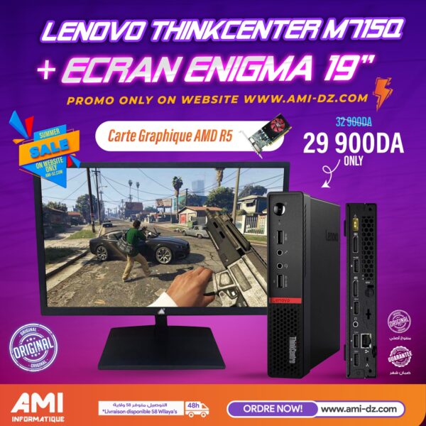 Lenovo ThinkCentre M715q + Ecran Enigma 19"