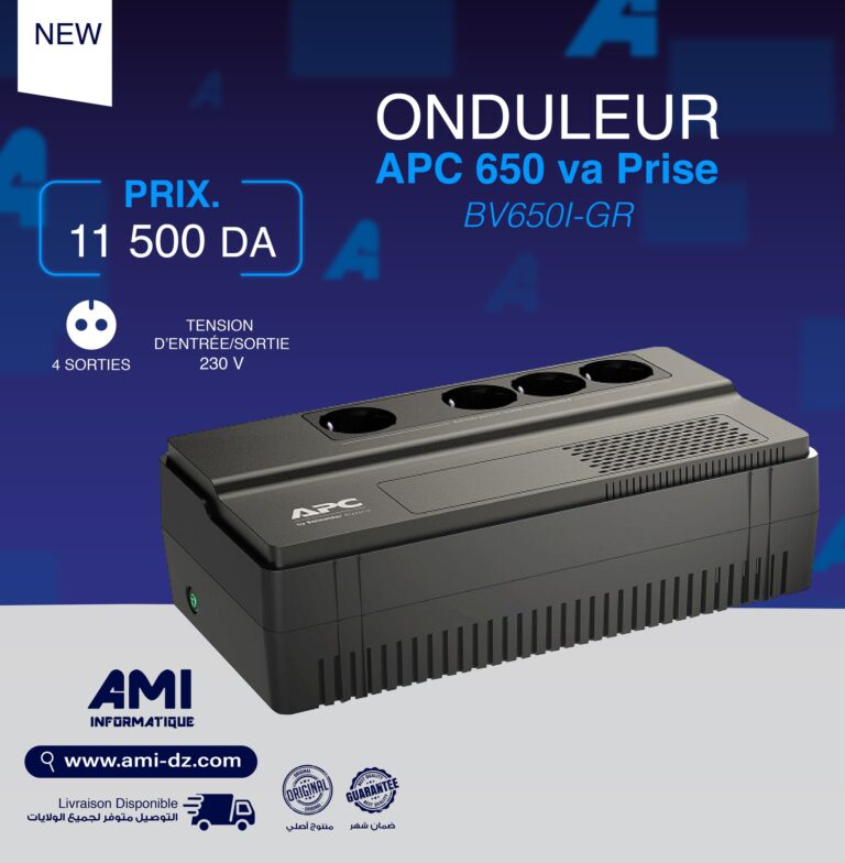 Onduleur Easy UPS Avec Protection AVR 4Prises 650VA 230V APC BV650I