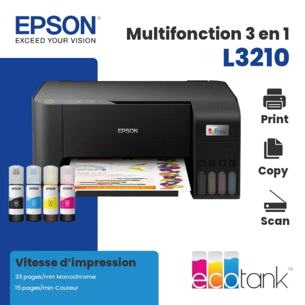 IMPRIMANTE ECOTANK MULTIFONCTIONS EPSON L3210