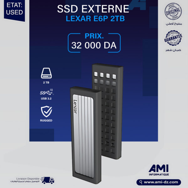 SSD EXTERNE LEXAR E6P 2TB