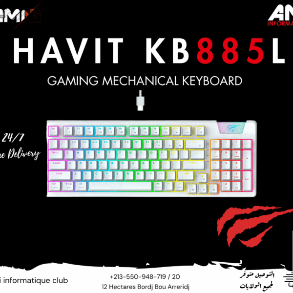 HAVIT GAMENOTE KB885L - WHITE