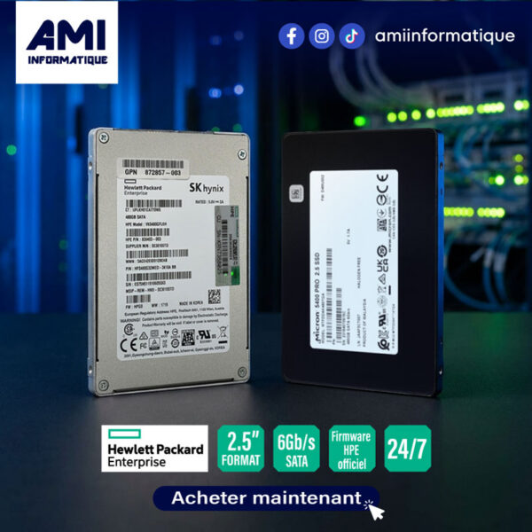 ▪️SSD HPE / SK hynix  HPE / Micron 5400 PRO – 480GB SATA