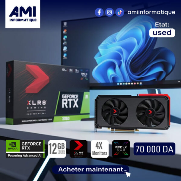 Carte Graphique PNY GeForce RTX 3060  REVEL EPIC-X RGB