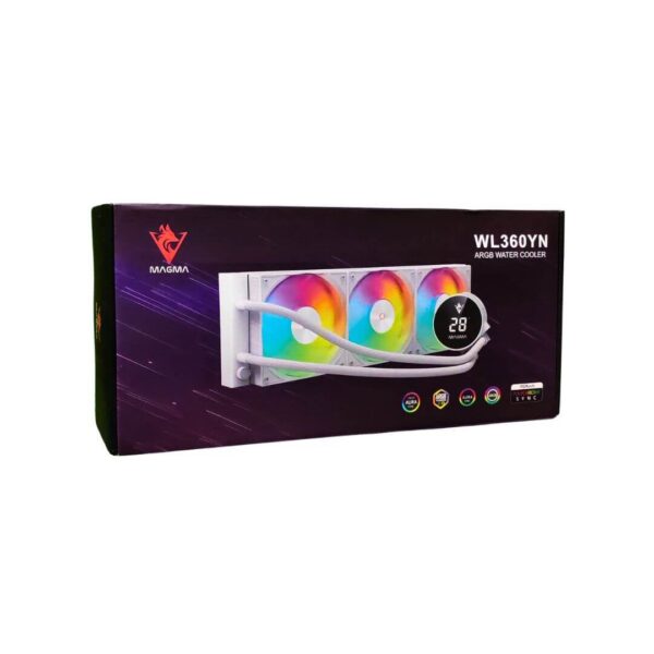 WATERCOOLING MAGMA 3FANS 360MM WL360YN WHITE AM4/AM5/INTEL