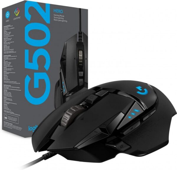 LOGITECH G502 HERO HIGH PERFORMANCE 12000 DPI GAMING MOUSE