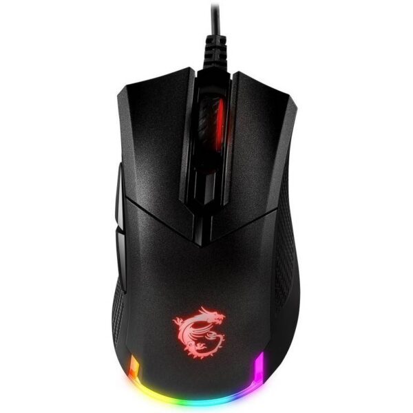 SOURIS GAMING MSI Clutch GM50 ptique 7200 DPI Ambidextre - Souris (Ambidextre, Optique, USB, 7200 DPI, 1 ms, Noir)