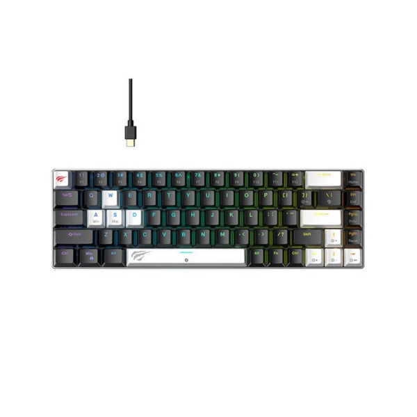 HAVIT KB906L Mechanical Gaming Keyboard – RGB Backlit, Magnetic Switches, 68 Keys