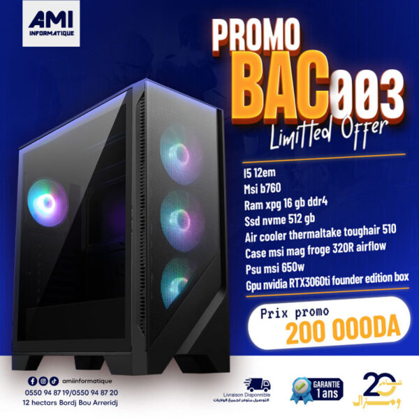 CONFIG AMI | PROMO BAC 003