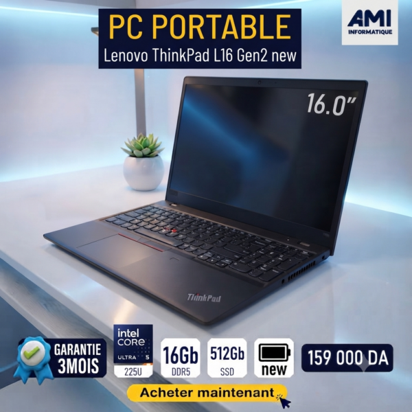 Pc portable lenovo thinkpad L16 GEN 2 NEW NEVER USED PRIX ALGERIE