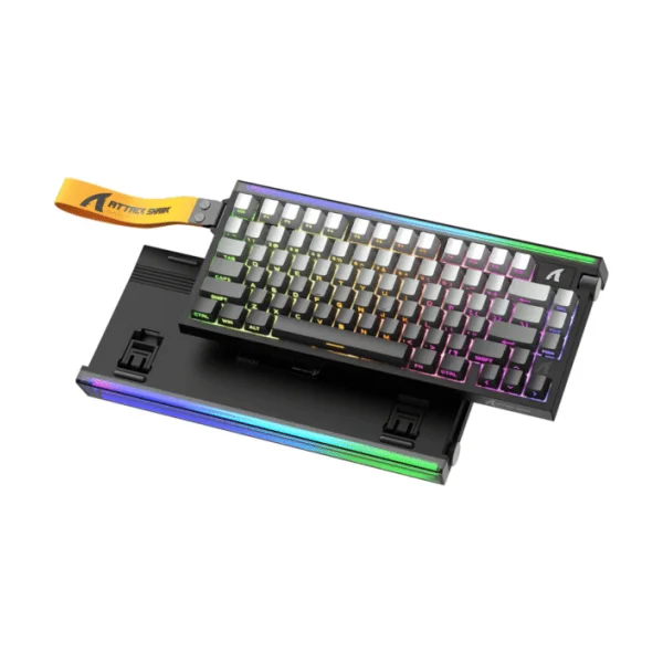 Attack Shark R85 HE 8000Hz Rapid Trigger, 75% Wired gamer Keyboard, 0.01mm Rt Accuracy, Magnetic Switch, White Outline – Black