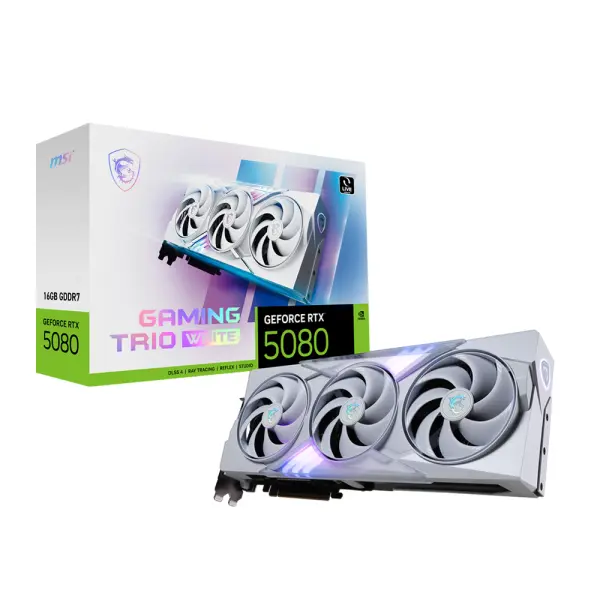 GPU RTX 5080 16GB OC MSI gaming Trio White 16 GB Vram