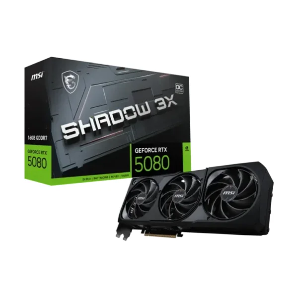 Carte graphique MSI RTX5080 16G Shadow 3X OC 16GB GDDR7 Black