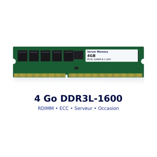 RAM serveur 4 Go DDR3L-1600 RDIMM ECC
