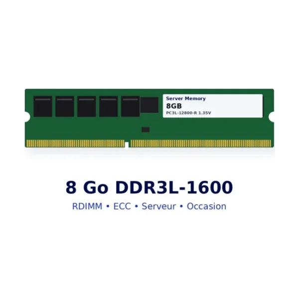 RAM serveur 8 Go DDR3L-1600 RDIMM ECC