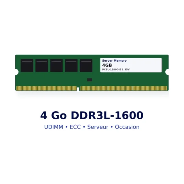 RAM serveur 4 Go DDR3L-1600 UDIMM ECC