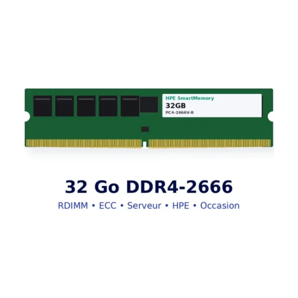 RAM serveur 32 Go DDR4-2666 RDIMM ECC HPE