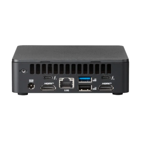 Mini PC Intel NUC 13 Pro – connectique arrière : Thunderbolt 4, HDMI, Ethernet 2,5 Gb/s