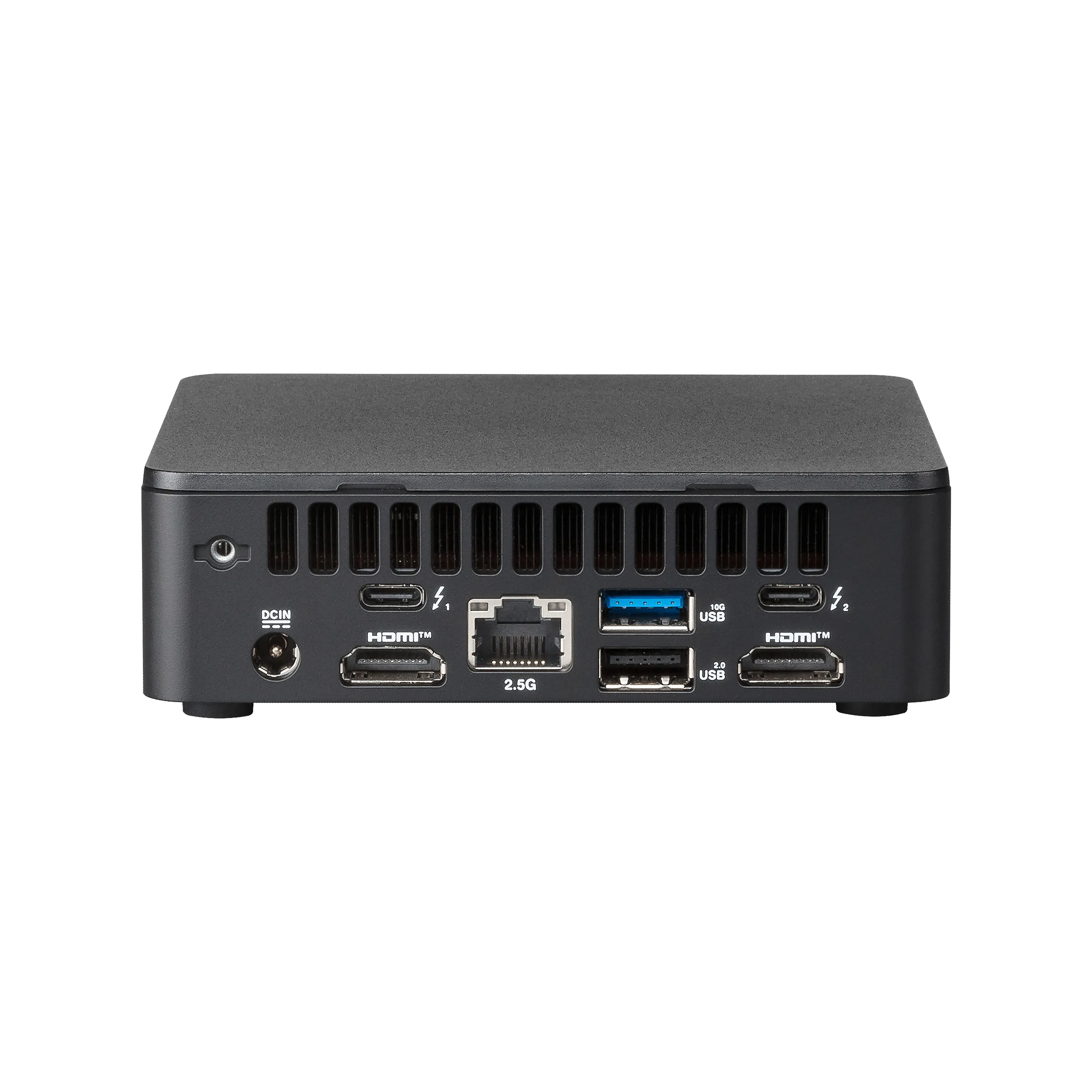 Mini PC Intel NUC 13 Pro – connectique arrière : Thunderbolt 4, HDMI, Ethernet 2,5 Gb/s