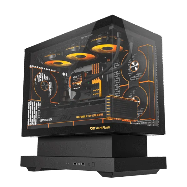 Case Magma Dark Flash Floatron 6 Fans ARGB Black M-atx