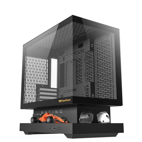 Case Magma Dark Flash Floatron 6 Fans ARGB Black M-atx