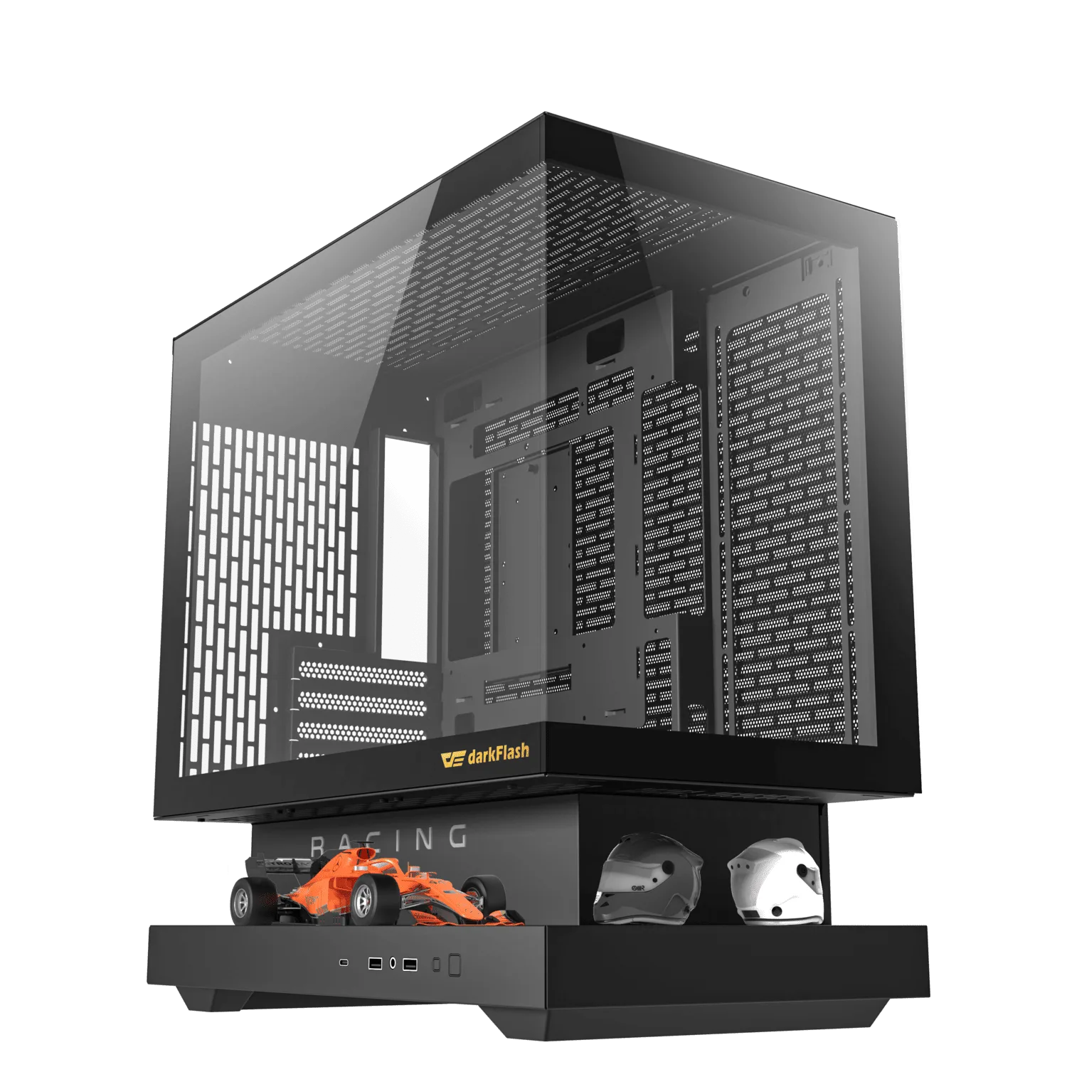 Case Magma Dark Flash Floatron 6 Fans ARGB Black M-atx